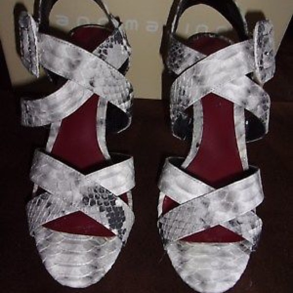 BLACK/WHITE SNAKE PRINT, 3" Heels, SZ 8.5M - Picture 3 of 7